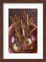 Metal spoons, Lijiang Market, Lijiang, Yunnan Province, China Fine Art Print
