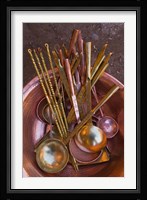 Metal spoons, Lijiang Market, Lijiang, Yunnan Province, China Fine Art Print