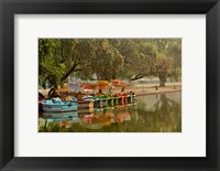 Boat reflection, Delhi, India Fine Art Print