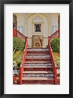 Steps at Raj Palace Hotel, Jaipur, India Fine Art Print