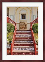 Steps at Raj Palace Hotel, Jaipur, India Fine Art Print
