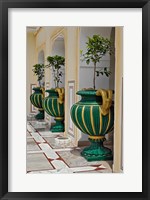 Plant Pots, Raj Palace Hotel, Jaipur, India Fine Art Print
