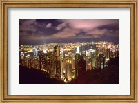 Hong Kong Skyline from Victoria Mountain, China Fine Art Print