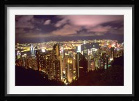 Hong Kong Skyline from Victoria Mountain, China Fine Art Print