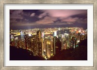 Hong Kong Skyline from Victoria Mountain, China Fine Art Print