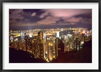 Hong Kong Skyline from Victoria Mountain, China Fine Art Print