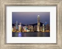 Hong Kong Skyline with Victoris Peak, China Fine Art Print
