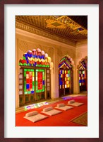 Stained Glass Windows of Fort Palace, Jodhpur at Fort Mehrangarh, Rajasthan, India Fine Art Print