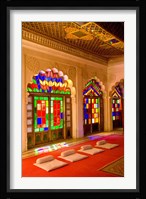 Stained Glass Windows of Fort Palace, Jodhpur at Fort Mehrangarh, Rajasthan, India Fine Art Print