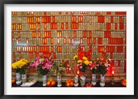 Flowers at Man Mo Buddhist Temple, Hong Kong Fine Art Print