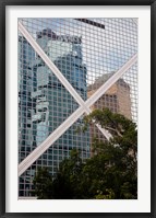 Reflections On Building, Hong Kong, China Fine Art Print