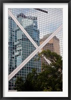 Reflections On Building, Hong Kong, China Fine Art Print