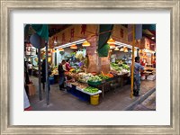 Street Market Vegetables, Hong Kong, China Fine Art Print