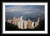 View From The Peak, Hong Kong, China Framed Print