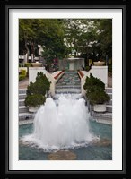 Waterfall In Hong Kong Park, Hong Kong, China Framed Print