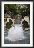 Waterfall In Hong Kong Park, Hong Kong, China Fine Art Print
