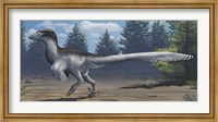 A mid-sized Cretaceous China deinonychosaur Fine Art Print