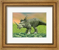 3D rendering of a Styracosaurus dinosaur Fine Art Print