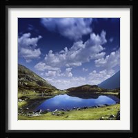 Blue lake in the Pirin Mountains over tranquil clouds, Pirin National Park, Bulgaria Fine Art Print