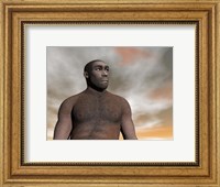 Male Homo Erectus, an extinct species of hominid Fine Art Print