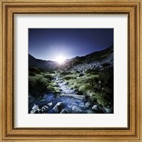 Small stream in the mountains at sunset, Pirin National Park, Bulgaria Fine Art Print
