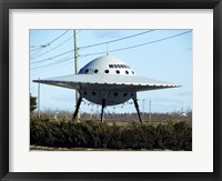 Moonbeam UFO Framed Print