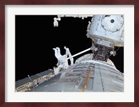 STS-124 Mission Specialist, Participates in the Mission's First Scheduled Maintenance Session Fine Art Print