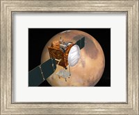 NASA's Mars Telecommunications Orbiter in Flight Around Mars Fine Art Print