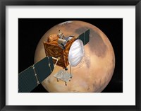 NASA's Mars Telecommunications Orbiter in Flight Around Mars Fine Art Print