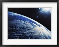 Satellite View of a Planet Earth Fine Art Print