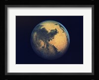 Mars seen through the Hubble Telescope Framed Print