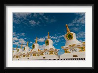 India, Jammu and Kashmir, Ladakh, Leh, chortens at Thiksey Monastery Fine Art Print