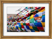 India, Jammu and Kashmir, Ladakh, Namshangla Pass prayer flags Fine Art Print