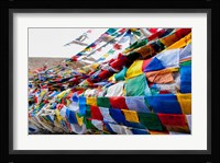 India, Jammu and Kashmir, Ladakh, Namshangla Pass prayer flags Fine Art Print