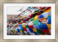 India, Jammu and Kashmir, Ladakh, Namshangla Pass prayer flags Fine Art Print