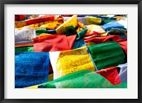 Prayer flags, Namshangla Pass, Ladakh, India Fine Art Print