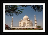 Asia, India, Taj Mahal with trees above as framing element Fine Art Print