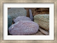 Prayer stones, Ladakh, India Fine Art Print