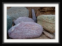 Prayer stones, Ladakh, India Fine Art Print