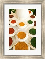 Bowls of Spices from Above, Agra, India Fine Art Print