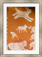 Close-up of Painting in Ranthambore National Park, Rajasthan, India Fine Art Print