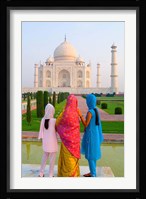 Hindu Women with Veils in the Taj Mahal, Agra, India Fine Art Print