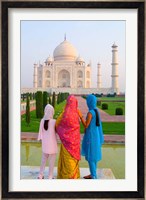 Hindu Women with Veils in the Taj Mahal, Agra, India Fine Art Print