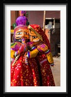 Puppets For Sale in Downtown Center of the Pink City, Jaipur, Rajasthan, India Fine Art Print