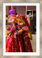 Puppets For Sale in Downtown Center of the Pink City, Jaipur, Rajasthan, India Fine Art Print