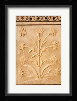 Carving detail, Taj Mahal, Agra, Uttar Pradesh, India. Fine Art Print