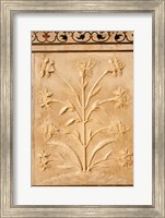 Carving detail, Taj Mahal, Agra, Uttar Pradesh, India. Fine Art Print