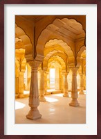 Colonnaded gallery, Amber Fort, Jaipur, Rajasthan, India. Fine Art Print