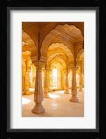 Colonnaded gallery, Amber Fort, Jaipur, Rajasthan, India. Fine Art Print