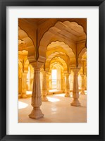 Colonnaded gallery, Amber Fort, Jaipur, Rajasthan, India. Fine Art Print